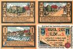 Serienscheine DE 4 Scheine kpl. Notgeld Calbe , Set mit 4 Scheinen , Reihe rot , Mehl Grabowski 213.3 , Sachsen Anhalt Serien Notgeld -