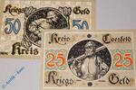 Notgeld DE 2 Scheine kpl. Notgeld Coesfeld , Set mit 2 Scheinen , grau , Tieste 1185.05.15 und 16 , Westfalen Verkehrsausgabe -