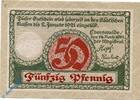 Notgeld De 50 Pf. Notgeld Eberswalde , 50 Pfennig Schein , Tieste 1570.20.1 , von 1919 , Brandenburg Verkehrsausgabe -