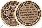 Serienscheine DE 25 Pf. Nr.3 Notgeld Eckartsberga , 25 Pfennig Schein Nr 3 , Mehl Grabowski 305.4 , Sachsen Anhalt Seriennotgeld -