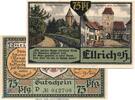 Notgeld De 2 Scheine kpl. Notgeld Ellrich , Satz mit 2 Scheinen kfr. Mehl Grabowski 331.1 c , von 1921 , Thüringen Seriennotgeld -