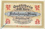 Serienscheine DE 25 Pf. -K- Notgeld Frankfurt , G. M. Holz , 25 Pfennig Schein K , Golem , Mehl Grabowski 374.2 , von 1921 , Hessen Serien Notgeld -