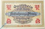 Serienscheine DE 25 Pf. -G- Notgeld Frankfurt , G. M. Holz , 25 Pfennig Schein G , Golem , Mehl Grabowski 374.2 , von 1921 , Hessen Serien Notgeld -
