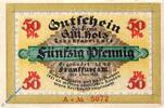Serienscheine DE 50 Pf. -A- Notgeld Frankfurt , G. M. Holz , 50 Pfennig Schein A , Wolfseck , Mehl Grabowski 374.1 , von 1921 , Hessen Serien Notgeld -