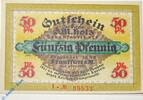Serienscheine DE 50 Pf. -i- Notgeld Frankfurt , G. M. Holz , 50 Pfennig Schein i , Golem , Mehl Grabowski 374.2 , von 1921 , Hessen Serien Notgeld -