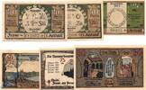 Notgeld DE 6 Scheine kpl. Notgeld Frose , Set mit 6 Scheinen in kfr. braun , Mehl Grabowski 398.3 , Sachsen Anhalt Seriennotgeld -