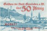 Notgeld De 50 Pf. Gemünden , Notgeld 50 Pfennig Schein in kfr. Tieste 2170.05.25 , Bayern o.D. -