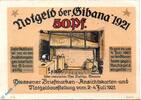 Notgeld DE 50 Pf. Notgeld Gießen , Gibana , 50 Pfennig Schein , Mehl Grabowski 425.1 , von 1921 , Hessen Seriennotgeld -