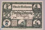 Seriennotgeld Deutschland 50 Pfennig , blaugrün Notgeld Gollnow , 50 Pfennig Schein blaugrün , Mehl Grabowski 453.1 g , von 1921 , Pommern Seriennotgeld -
