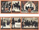 Notgeld 6 Scheine Grünberg , Notgeld Set mit 6 x 50 Pfennig in kfr. M/G 489.5 , Schlesien von 1922 -