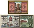Serienscheine DE 3 Scheine kpl. Notgeld Haltern , Set mit 3 Scheinen in kfr. Mehl Grabowski 514.1 , von 1921 , Westfalen Seriennotgeld -