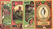 Serienscheine DE 4 Scheine Notgeld Hamburg , Zoologischer Graten , Set mit 4 Scheinen in kfr. Mehl Grabowski 563.2 , Hamburg Seriennotgeld -