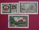 Serienscheine DE 3 Scheine kpl. Notgeld Harzgerode , Sachsen Anhalt , vollständiger Satz mit 3 Scheinen , Seriennotgeld , 582.4 , von 1921 -