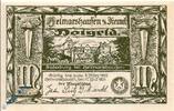 Notgeld DE 1 Mk. -Oliv- Notgeld Helmarshausen , 1 Mark Schein , oliv , Mehl Grabowski 596.3 , von 1921 , Hessen Seriennotgeld -