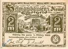 Notgeld DE 2 Mk. -Oliv- Notgeld Helmarshausen , 2 Mark Schein , oliv , Mehl Grabowski 596.3 , von 1921 , Hessen Seriennotgeld -