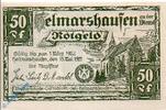 Seriennotgeld Deutschland 50 Pfennig oliv Notgeld Helmarshausen , 50 Pfennig Schein , oliv , Mehl Grabowski 596.3 , von 1921 , Hessen Seriennotgeld -