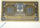 Notgeld DE 10 Pf. -MUSTER- Notgeld Herne , 10 Pfennig Musterschein ohne Kennummer , Tieste 2960.10.30.M , von 1920 , Westfalen Verkehrsausgabe -