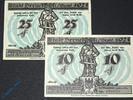 Seriennotgeld Deutschland 2 Scheine kompl. Notgeld Herne , Set mit 2 Scheinen , solang bis , Mehl Grabowski 602.3 a , von 1921 , Westfalen Serien Notgeld -