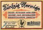 Notgeld De 50 Pf. Notgeld Kaltennordheim , 50 Pfennig Schein , Tieste 3345.05.11 , von 1920 , Sachsen Verkehrsausgabe -