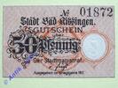 Notgeld De 50 Pf. -Kn 5- Notgeld Kissingen , Bad , Bayern , Einzelschein über 50 Pfennig , Tieste 3505.01 , von 1917 , Verkehrsausgabe -