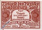 Notgeld De 5 Pf. -b- Notgeld Kreis Quedlinburg Land 1089.1.a , 5 Pfennig Schein - B - o. D. -