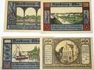 Serienscheine DE 4 Scheine kpl. Notgeld Kreissparkasse Harburg , Niedersachsen Hamburg , kompletter Satz mit 4 Scheinen in kassenfrischer Erhaltung , Seriennotg -