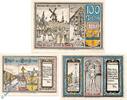 Serienscheine DE 3 Scheine kpl. Notgeld Krempe , Set mit 3 Scheinen , Mehl Grabowski 742.1 a , von 1920 , Schleswig Holstein Serien Notgeld -
