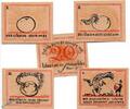 De 5 Scheine kompl. Notgeld Lübeck , Stadtkasse , Set mit 5 Scheinen in kfr. Mehl Grabowski 831.1 , von 1921 , Schleswig Holstein Seriennotgeld -