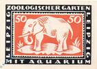 Serienscheine DE 50 Pf. Leipzig Notgeld M/G 787.1 , 50 Pfennig Zoologischer Garten in kfr. 1921 -