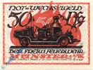Serienscheine DE 50 Pf. Notgeld Münster , Feuerwehr , 50 Pfennig Schein , Mehl Grabowski 913.1 , von 1921 , Westfalen Serien Notgeld -