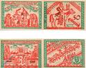 Notgeld DE 4 Scheine kpl. Notgeld Magdeburg , Set mit 4 Scheinen kfr. Mehl Grabowski 857.1 , von 1921 , Sachsen Anhalt Seriennotgeld -