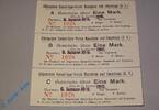 Verkehrsausgaben Notgeld DE 3 x 1 Mk. Notgeld Mannheim , Rabattsparverein , 3er Schein Schein , Tieste 4360.05.01 , von 1916 , Baden Verkehrsausgabe -