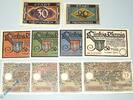 Serienscheine DE 10 Scheine kpl. Notgeld Meiningen , 4 Sets mit 10 Scheinen , Mehl Grabowski 877.1 bis 4 , von 1921 , Thüringen Serien Notgeld -