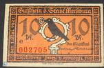 Seriennotgeld Deutschland 10 Pfennig Schein Notgeld Merseburg , 10 Pfennig Schein , Mehl Grabowski 884.2 , von 1921 , Sachsen Anhalt Seriennotgeld -