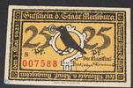 Seriennotgeld Deutschland 25 Pfennig Schein Notgeld Merseburg , 25 Pfennig Schein , Mehl Grabowski 884.2 , von 1921 , Sachsen Anhalt Seriennotgeld -