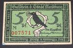 Seriennotgeld Deutschland 5 Pfennig Schein Notgeld Merseburg , 5 Pfennig Schein , Mehl Grabowski 884.2 , von 1921 , Sachsen Anhalt Seriennotgeld -
