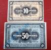 Notgeld Deutschland 2 Scheine Notgeld Neuhaldensleben , Satz mit 2 Scheinen , Tieste 4855.10 und 11 , von 1919 , Sachsen Anhalt Verkehrsausgabe -