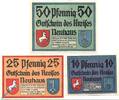 Seriennotgeld Deutschland 3 x Notgeld Neuhaus kompl. Notgeld Neuhaus a. Oste , Set mit 3 Scheinen , Parkett , Mehl Grabowski 947.2 , von 1921 , Niedersachsen Seriennotgeld -