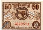 Kleingeld 1914-1922 50 Pf. Notgeld Ochsenfurt , 50 Pfennig Schein , Wz Spindeln , Tieste 5305.05.05 , von 1919 , Bayern Verkehrsausgabe -