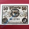 Kleingeld 1914-1922 50 Pf. Notgeld Ochsenfurt , Schein über 50 Pfennig braun , Tieste 5305.10 , von 1919 , Bayern Verkehrsausgabe -