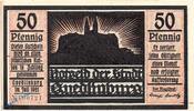 Serienscheine DE 50 Pf. Nr.6 -Orange- Notgeld Quedlinburg , 50 Pfennig Schein Nr 6 in kfr. orange , Mehl Grabowski 1087.4 , von 1921 , Sachsen Anhalt Seriennotgeld -