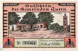 Notgeld DE 1 Mk. Notgeld Quern , 1 Mark Schein , Mehl Grabowski 1091.2 , Schleswig Holstein Seriennotgeld -