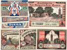 Notgeld De 7 Scheine kpl. Quern , Notgeld Set mit 7 Scheinen in kfr. M/G 1091.2 Schleswig o.D. -