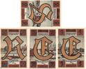 Serienscheine DE 4 Scheine kpl. Rees Notgeld M/G 1104.1 , Set mit 4 Scheinen in kfr. o.D. NRW -