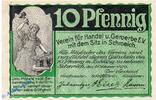 Serienscheine DE 10 Pf. Notgeld Schweich , 10 Pfennig Schein in kfr. Mehl Grabowski 1209.2-3 , von 1920 , Rheinland Pfalz Seriennotgeld -