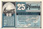Serienscheine DE 25 Pf. Notgeld Schweich , 25 Pfennig Schein in kfr. Mehl Grabowski 1209.4 , von 1921 , Rheinland Pfalz Seriennotgeld -