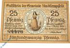 Notgeld Deutschland 25 Pfennig Schein Notgeld Gemeinde Stadtlengsfeld 7055.05.60 , 25 Pfennig Schein in kfr. 1919 -