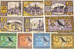 Notgeld DE 10 Scheine kpl. 10 x Notgeld Stadt Merseburg 884.1 , Set mit 10 Scheinen in kfr. von 1921 -