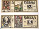 Serienscheine DE 4 Scheine kpl. Notgeld Stadt Quedlinburg , Sachsen Anhalt , vollständiger Satz mit 4 Scheinen in kassenfrischer Erhaltung , Seriennotgeld , 108 -