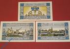 Notgeld DE 3 Scheine kpl. Notgeld Stassfurt , Satz mit 3 Scheinen , Kennummer Mitte , Mehl Grabowski 1256.3 b , von 1921 , Sachsen Anhalt Seriennotgeld -